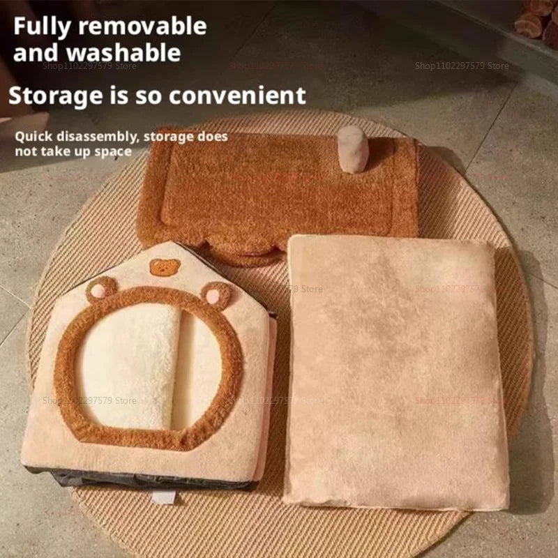 Foldable Washable Pet House for Small Dogs and Cats Removable Soft Cave Sofa Bed Extra Small Puppy Puppy Cave Indoor Outdoor Use