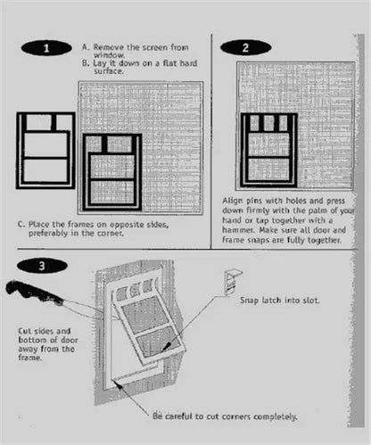Pet Screen Door Home Lockable Cat Screen Door Plastic Pet Dog Door for Mosquito Proof Screen Window Security Flap Gate Dog Fence