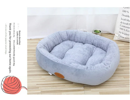 Autumn/Winter Warm Pet Nest Big Dog Mat Oval Teddy Dog Cat Nest Golden Retriever Comfortable Cozy Pet Bed