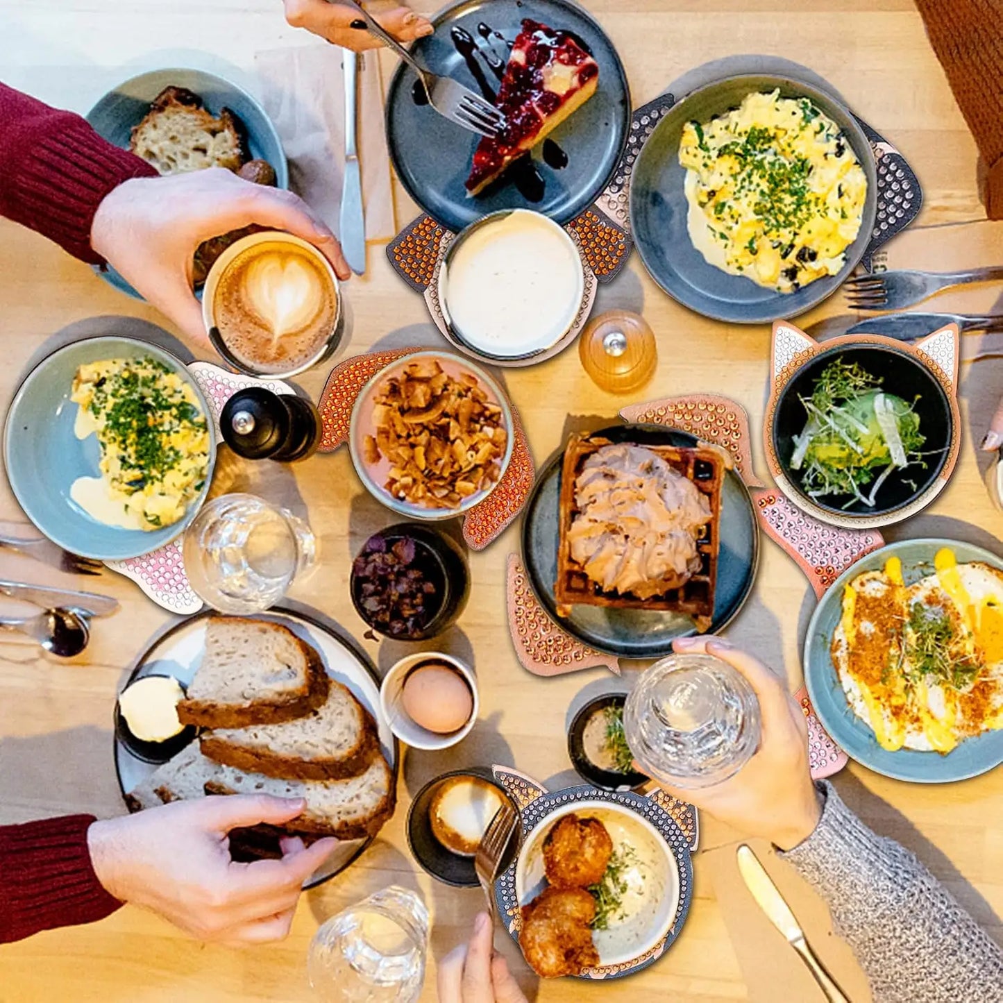 10 pieces/set of wooden coasters with dog patterns and diamond paintings, DIY creative diamond painting coasters, holiday gifts