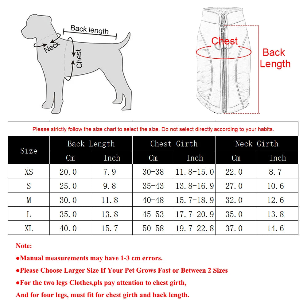 the GLOWGUARD REFLECTIVE JACKET - Reflective Dog Jacket/Coat for Small/Medium Dogs/Cats, Winter Warm Dog Clothes With D-Ring, Windproof Yorkshire Pug Puppy Clothing