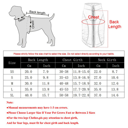 the GLOWGUARD REFLECTIVE JACKET - Reflective Dog Jacket/Coat for Small/Medium Dogs/Cats, Winter Warm Dog Clothes With D-Ring, Windproof Yorkshire Pug Puppy Clothing