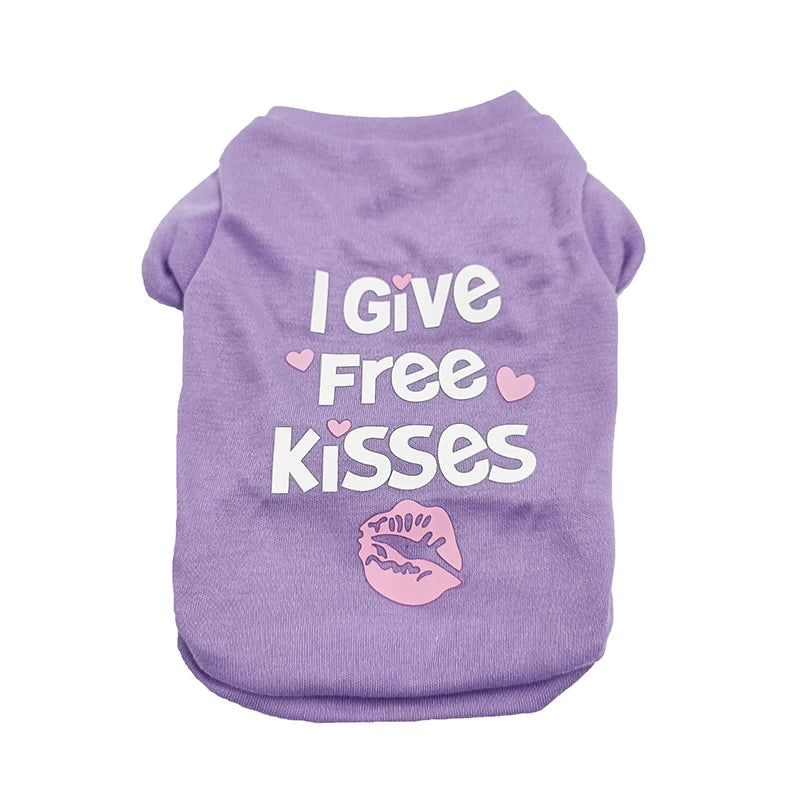 the TINYTAIL COTTON SHIRT - Cheap Cotton Puppy Dog T-Shirt for Small Dogs, Hot Sale Print Pet Clothes, Yorkshire, Pomeranian, Pug, Cat Shirts