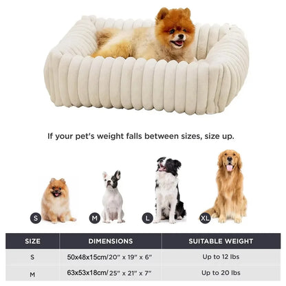 Luxury Warm Bed for A Small Dog W/ Armrest Cat Nest Pet Plush Kitten Winter Sofa Puppy Bed Detachable Washed for Cat Accessories