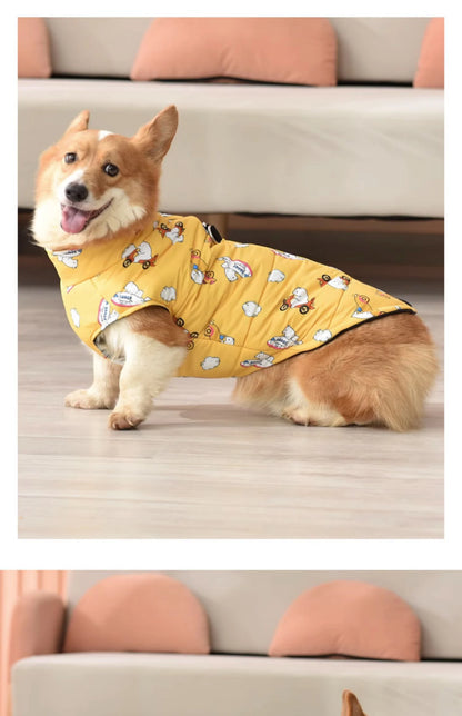 the FROSTCORE DOWN DOG JACKET - Warm Dog Down Jacket, Winter Thickened Dog Clothes, Waterproof Dog Jacket, Medium and Large Dog Clothing, Welsh Corgi Clothing