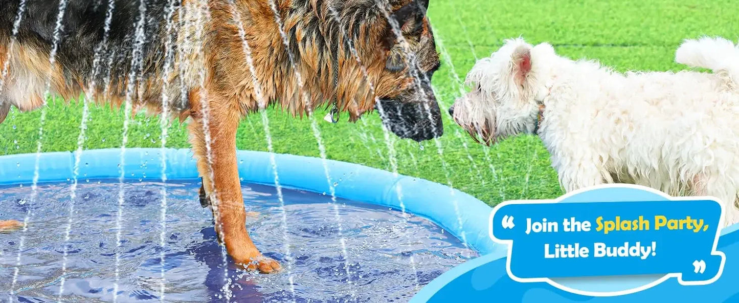 Dog Cool Toys Splash Pad for Dogs Anti-Slip Pool for Large Dogs Thickened Durable Outdoor Water Play Mat Summer Sprinkler Toy