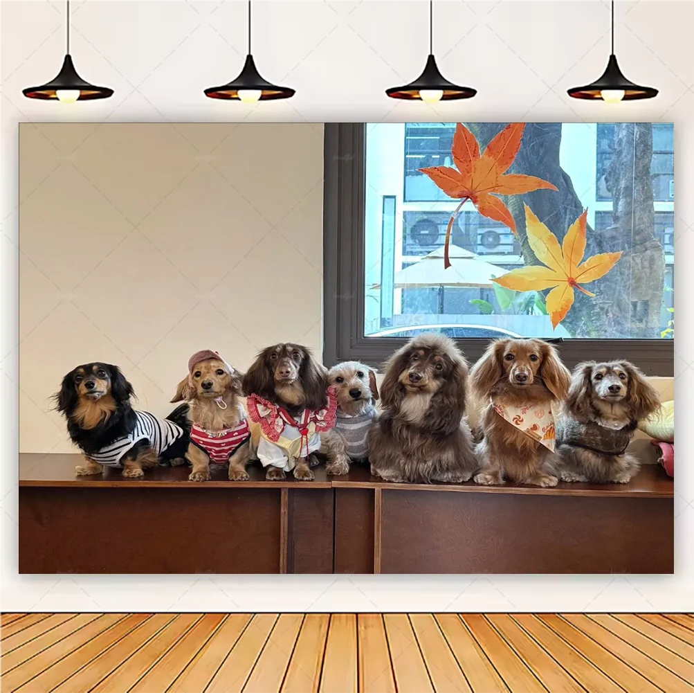Cute Dachshund Theme Birthday Party Decorations Lovely Puppy Backdrop Cake Insert Banner Balloon Baby Shower Supplies Child Gift