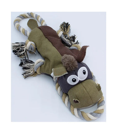 New Sell Well Plush Dog Toy Animals Shape Bite Resistant Squeaky Toys Corduroy Dog Toys For Small Large Dogs Puppy Pets Toys