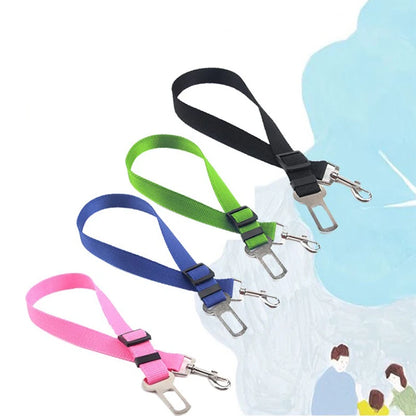 New Dog Car Belt Cat Car Seat Belt Pet Seat Vehicle Dog Harness Lead Clip Safety Lever Traction Dog Collars GXQ05