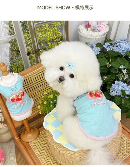 Pet Dog Cat Puppy Japanese Korean Soft Cute Spring Summer Vest Small Medium Dog Teddy Bichon Clothing Supplies