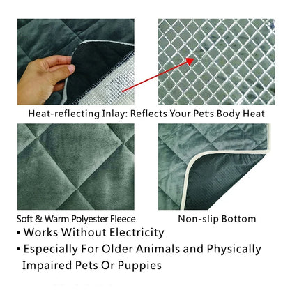 Winter Pet Bed & Mat Covers Pad 40x50CM Thickened Warm Cat And Dog Nest Sleeping Heat-Cushion Anti-Slip Thermal Pet-Mat Soft