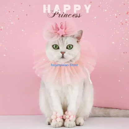 900B Pet Birthday Hat Bandanas Bib Crowns Headwear Dog Festival Party Accessories