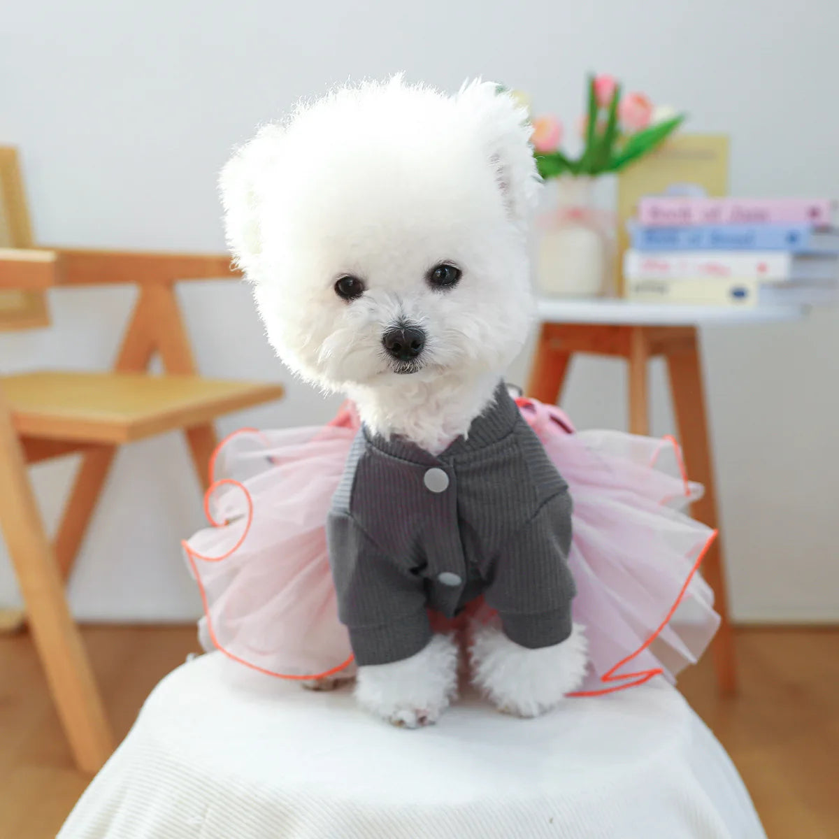 Fancy Bowtie Pet Dress For Dogs Spring Summer Puppy One Piece Apparel Girl Female Luxury  Formal Cat Wear Yorkshire Terrier Item