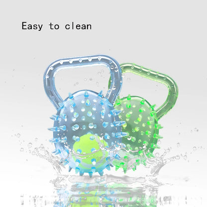 Pet dog toy with Football and Soft Thorn, made of soft rubber, suitable for large, medium and small dogs.