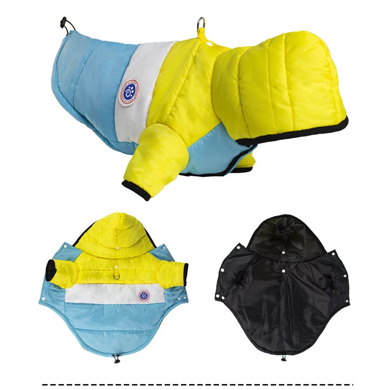 the SLEIGH DOG - Warm Dog Cotton Jacket Outfit, Winter Pet Clothes, Puppy Coat for Small/Medium Dogs and Cats, French Bulldog/Chihuahua/Poodle Clothes