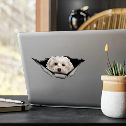 1pc Cute Car Stickers Pet Dog Car Trim Tear Polyethylene Decal Reflective Sticker Waterproof Car Motorcycle Notebook Furniture