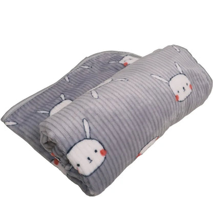 Soft Fluffy Flannel Dog Blanket Cute Cartoon Print Pet Bed Sheet Mat Warm Breathable Cat And Dog Sleeping Blankets Pet Supplies