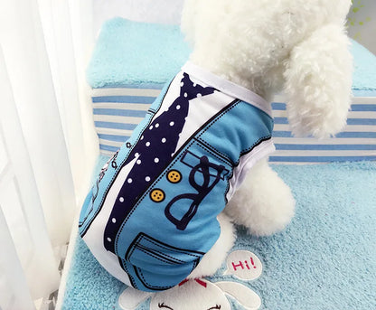 Pet Dog Clothes Cartoon Clothing Puppy Dogs Soft Vests Summer Shirt Casual T-Shirt for Small Pet Supplies