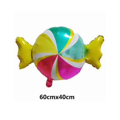 7 Piece Set Donut Ice Cream Five-Pointed Star Aluminum Mold Candy Confetti Balloon Baby Shower Girl Birthday Party Decoration