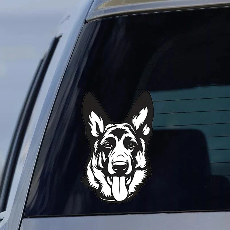German Shepherd Decal Dog Breed Bumper Sticker Shepherd Dog Owner Sticker For Car Truck Van SUV Window Cup Laptop Motorcycle