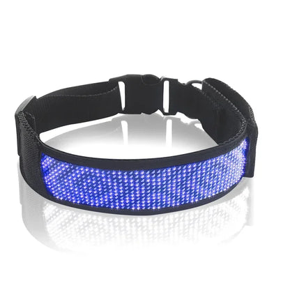 the NIGHTSYNC LED SAFETY COLLAR - LED Pet Collar, App Bluetooth Adjustable Luminous Waterproof Light Up Safety Dog Accessories Collar, Programmable USB Rechargeable