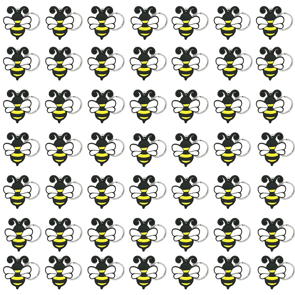 50PCS Cute Animal Keychain knife Ducks Dogs Cats Keyring for Women Men Kids Handbag Cool Car Key Accessories Friends Key Gifts