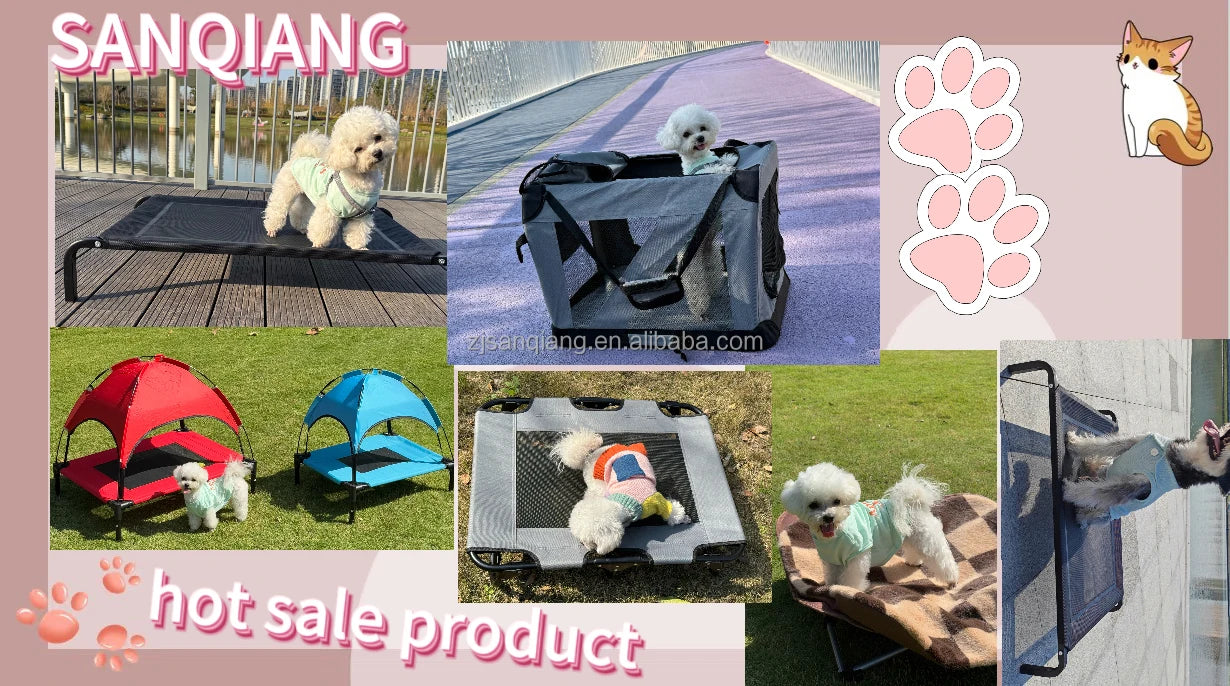 Medium Large Capacity Pet Car Crate Portable Carrier Zipper Closure Breathable Nest for Dogs Folding Dog Cage for Car