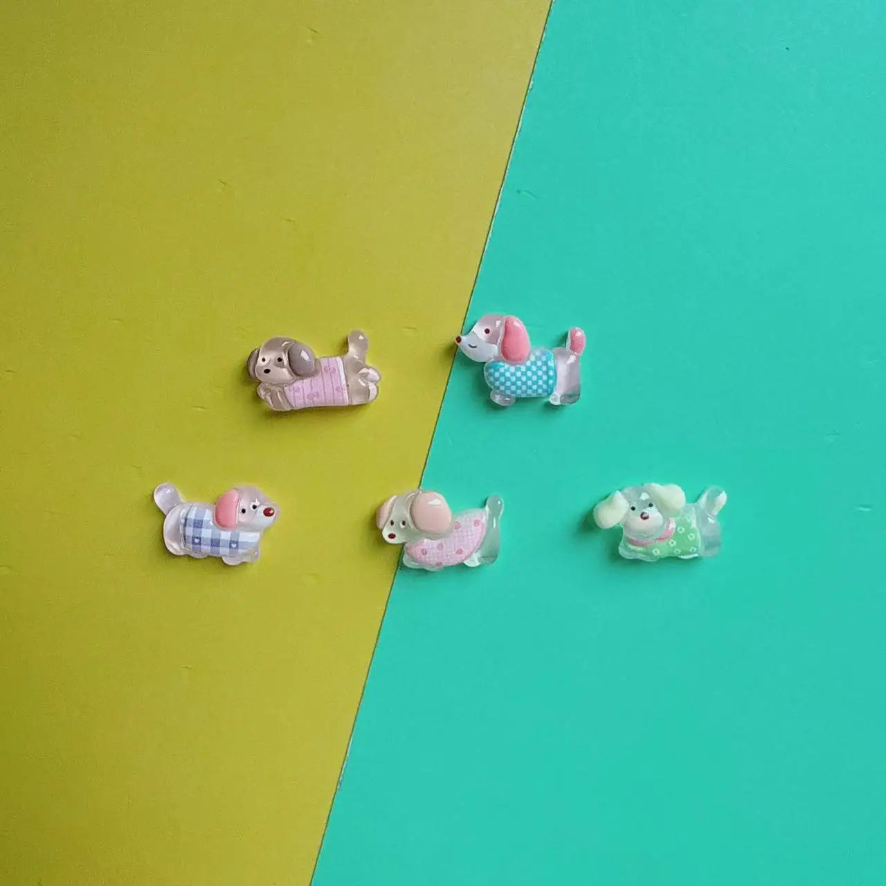 5pcs Cartoon transparent long dog Fridge Magnet Photo Wall message board Bulletin board decoration Magnetic stickers Home Decor