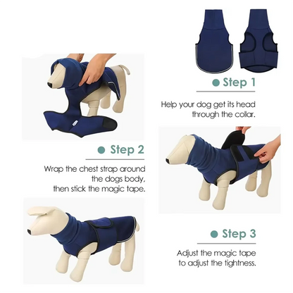 the CALMING VEST - Dog Anxiety Vest, Thunder Jacket for Large Dog, Calming Jacket with Hoodie, Dog Anxiety Jacket, Dog Hoodies for Noise