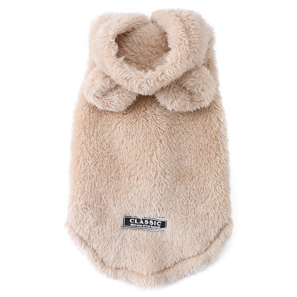 Winter Dog Hooded Clothes For Small Medium Dogs Cat Soft Puppy Rabit Ears Clothing Cute Kitten Costume Chihuahua Pug Pet Outfits