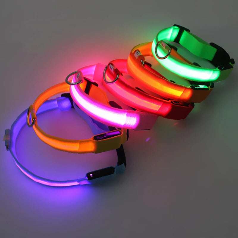 the TRIGLOW SAFETY COLLAR - 3 Modes Dog Luminous Charge Collar, Led USB Cat/Dogs Collars, Detachable Night LED Glow, Dog Loss Prevention Collar, Pet Accessories