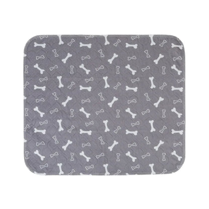 Waterproof Dog Pet Diaper Mat Reusable 3 Layer Absorbent Dog Bed Cat Diaper Pad Bone Paw Print Seat Cover Mat for Sofa Bed Floor