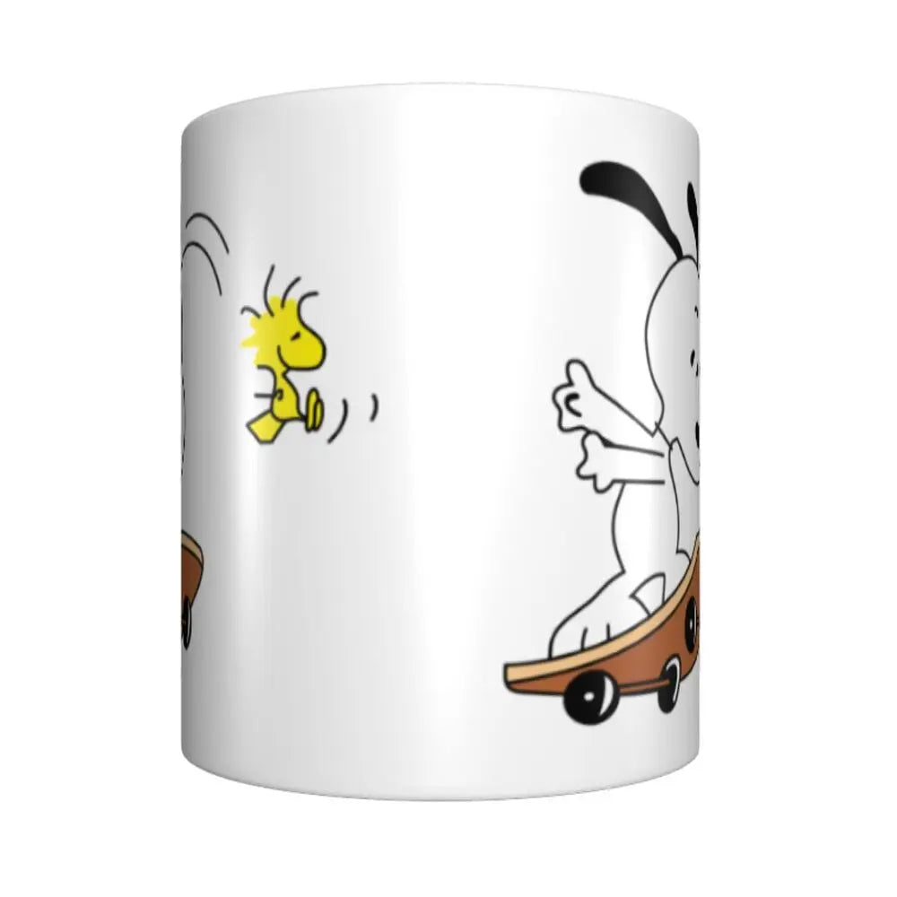 Manga Snoopy Woodstock Cartoon Dog Coffee Mug DIY Customized Ceramic Tea Milk Mug