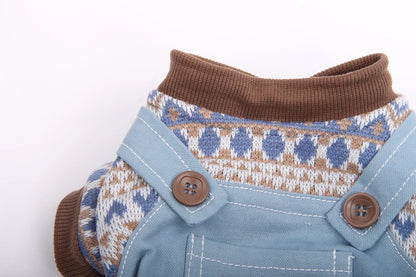 New Dog Cat Jumpsuit Sweater Pet Puppy Coat Jacket Autumn/Winter Clothes Overalls