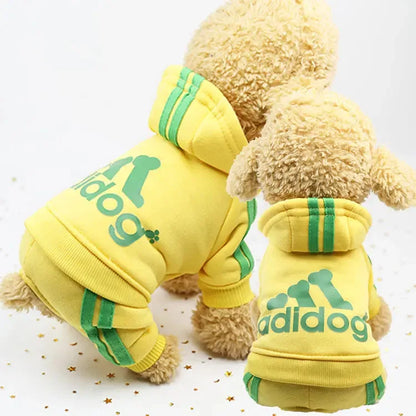 4 Legs Sweatshirt Fashion Stripes Puppy Clothes Soft Warm Pullover Dog Winter Jumpsuit Dog Hoodies for Small Medium Dogs Cats