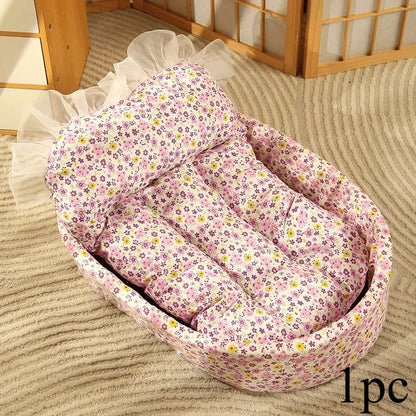 Macaron Color Dog Bed Pet Kennel Four Seasons Universal Winter Dopamine Cat Nest Deep Sleeping Nest Pet Supplies