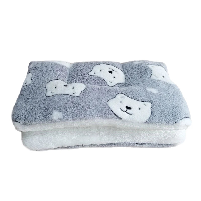 Dog Bed Thickened Dog Mat Pet Cat Soft Fleece Pad Blanket Bed Mat Cushion Home Washable Rug Keep Warm Pet Supplies cama perro