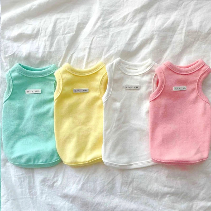 the PAWBREEZE COTTON VEST - Solid Dog Clothes, Summer Cotton Dog Vest, Chihuahua, Bichon Frise, Yorkie, Thin Puppy Breathable Dog Clothing, Pet Vest, Dog Costumes