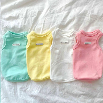 the PAWBREEZE COTTON VEST - Solid Dog Clothes, Summer Cotton Dog Vest, Chihuahua, Bichon Frise, Yorkie, Thin Puppy Breathable Dog Clothing, Pet Vest, Dog Costumes