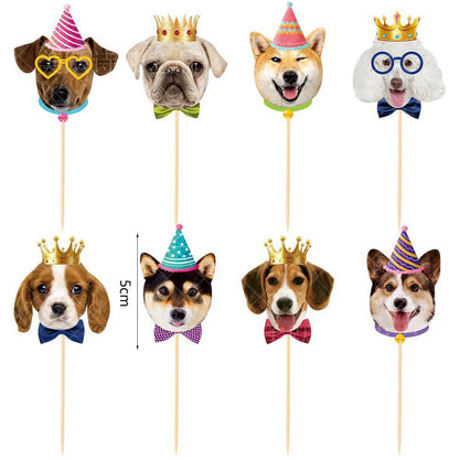 Dog Party Decoration Pet Party Tableware Plate Cup Napkin Tablecloth Birthday Party Banner