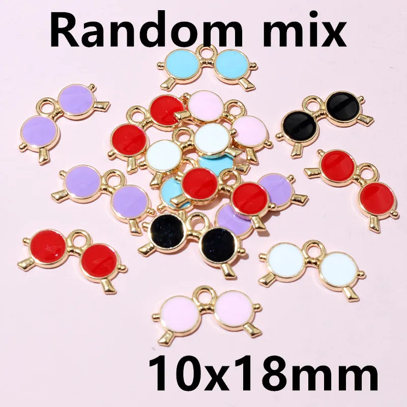 20pcs 12x13mm Enamel Bone Charms Pendant Small Cute DIY Jewelry Making Accessories for Bracelet Earrings Keychains