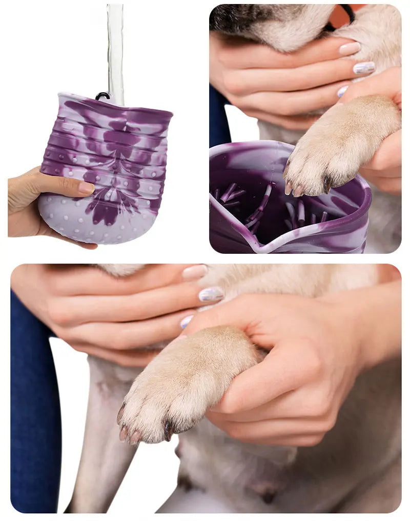 the SCRUBBER - Dog Foot Wash Cup, Portable Paw Clean Tools for Dogs, Large/Medium Dog Foot Washer, Scrubber Dog Muddy Dirty Paw Cleaning Cup 1pcs