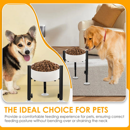 Adjustable Elevated Dog Food Bowls Stand Metal Height Raised Pet Large and Extra Large Sized Dog Food Water Bowls Stand