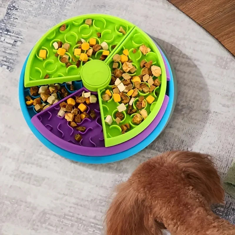 Pet supplies Slow food bowl anti choking cat bowl dog basin puzzle feeder healthy pet rotating game board
