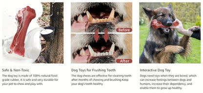 Silicone dog bite toy, natural rubber non-toxic, suitable for strong biting dogs, interactive cleaning of teeth bones,
