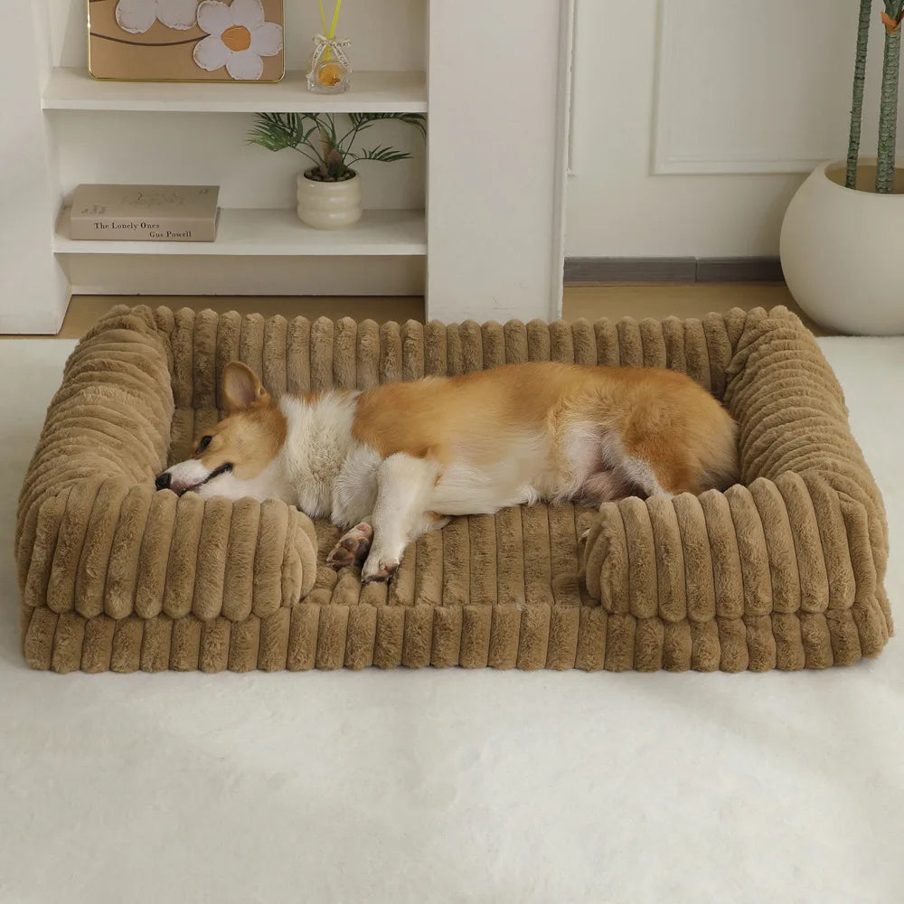 2025 Cross-border new product pet litter winter warm large dog kennel pet mat cat litter dog bed dog mat