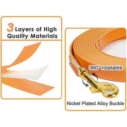 the TUFFTREK WATERPROOF LEAD - Dog Leash, Long PVC Leashes, 3M 6M 9M 12M 15M Easy Clean Waterproof Walk Training, Durable for Large/Medium/Small Dogs