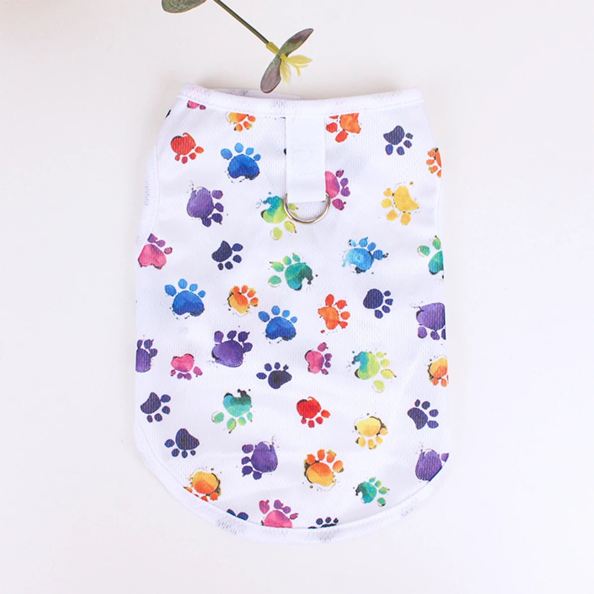 Summer Dog Vest Cute footprint print Breathable Thin T-Shirt for Small Medium Dog Fashion Chihuahua Yorkshire Vest Pet Clothes