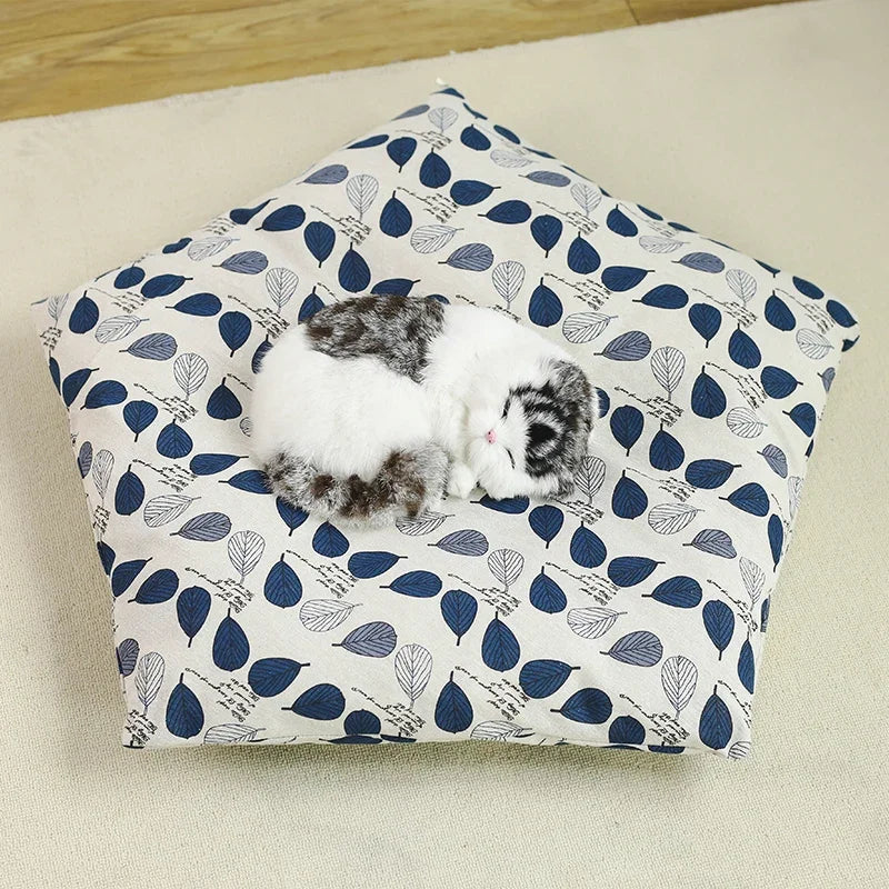 the TINY TEE-PEE - Pet Tent Dog/Cat Nest, Washable Doghouse Cat Tent, Semi Enclosed Insulated Cat/Doghouse, Foldable Dog/Cat Villa with Cushion and Blackboard