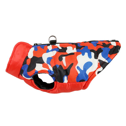 Camouflage Print Pet Dog Jacket Coat for Small Dogs Cats Autumn Winter Warm Zipper Puppy Clothes Yorkies Chihuahua Pug Costume